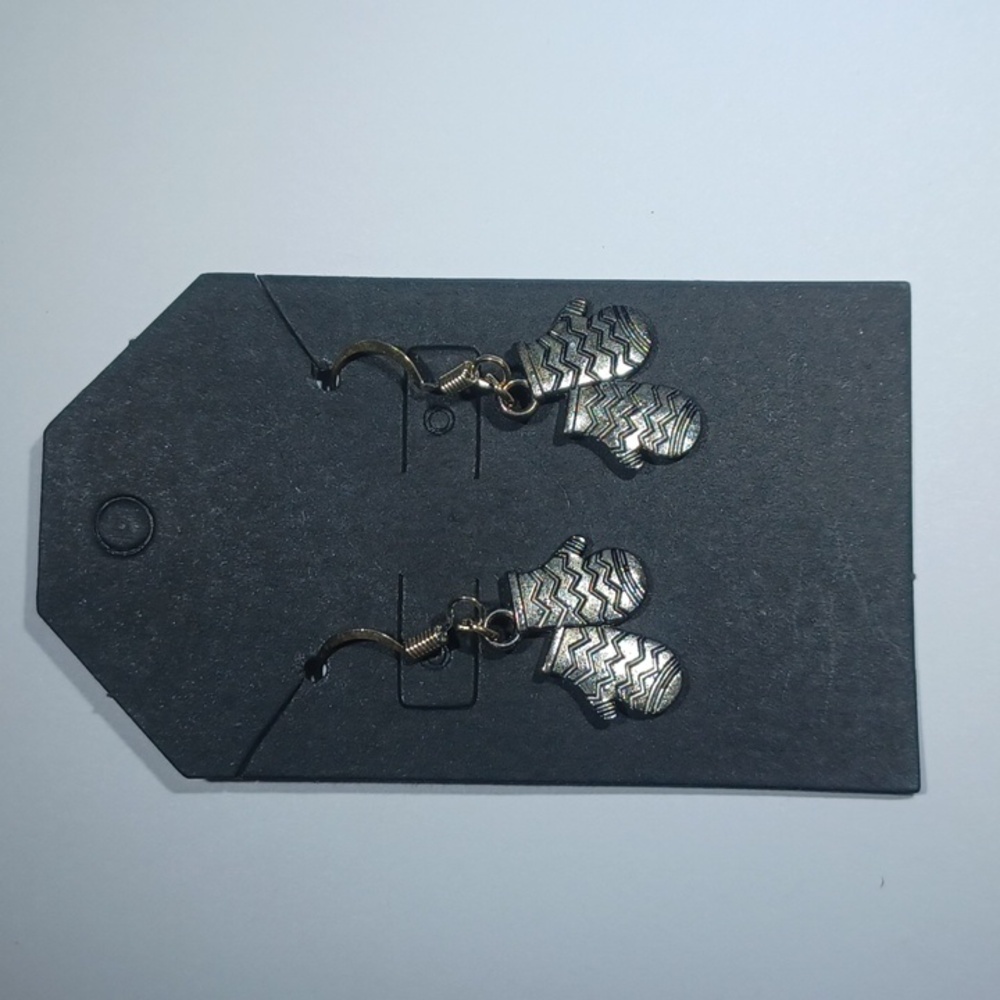 Mitten Earrings New Handmade